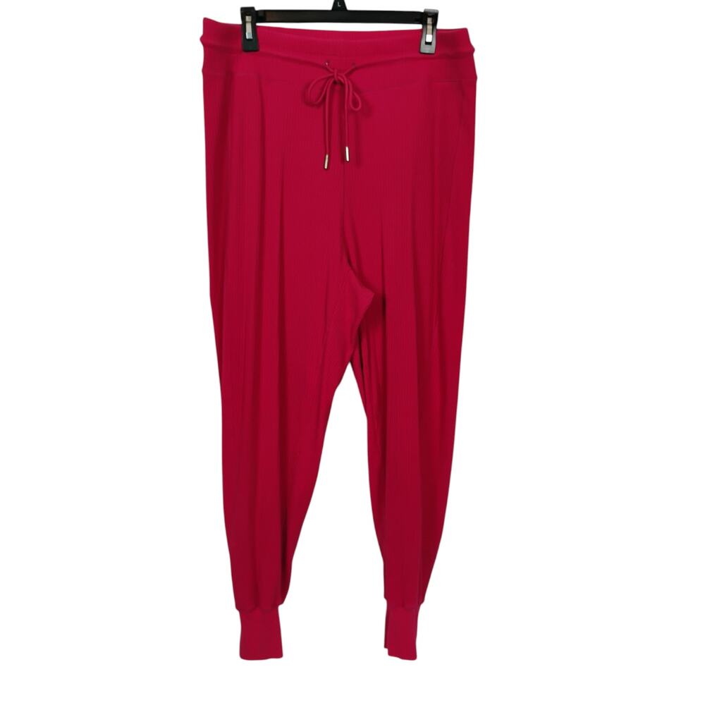 Daily Practice by Anthropologie Pink Ribbed Lounge Jogger 1X Plus